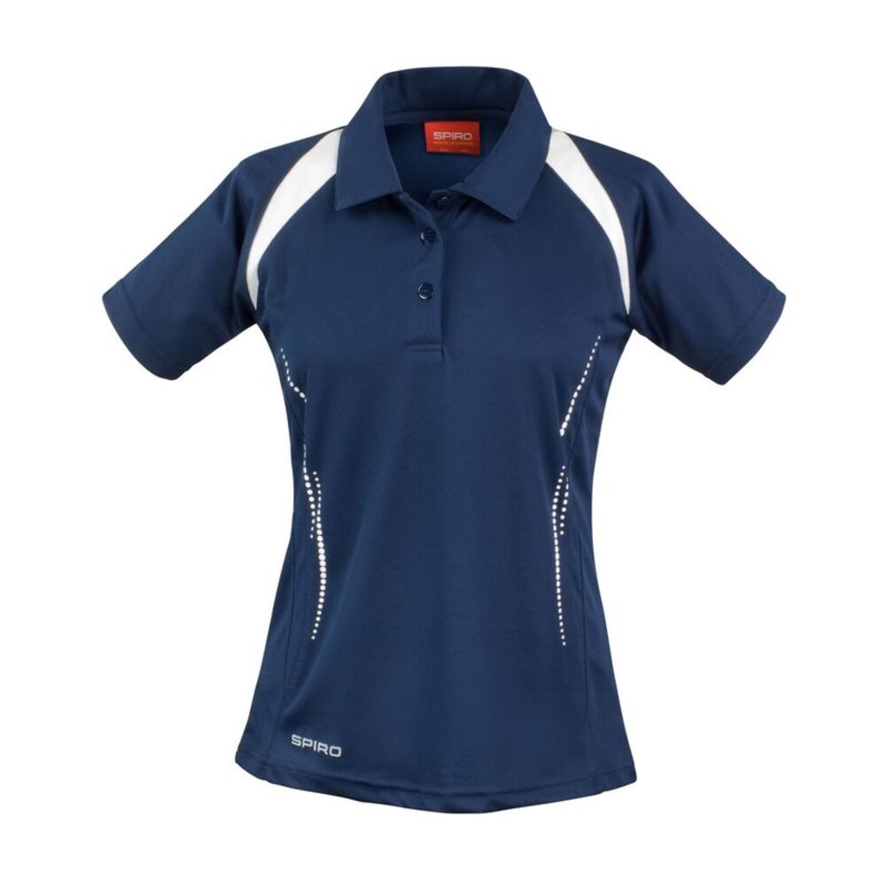 Spiro Womens/Ladies Team Spirit Polo Shirt / Navy/White